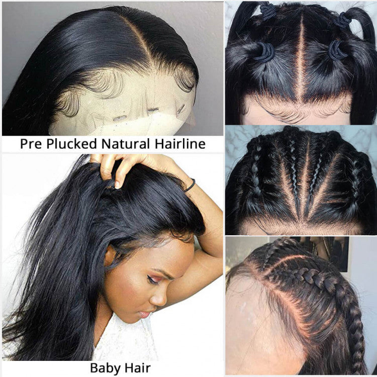 Beauty Ink Unprocessed Brazilian Human Hair Transparent Lace Wigs